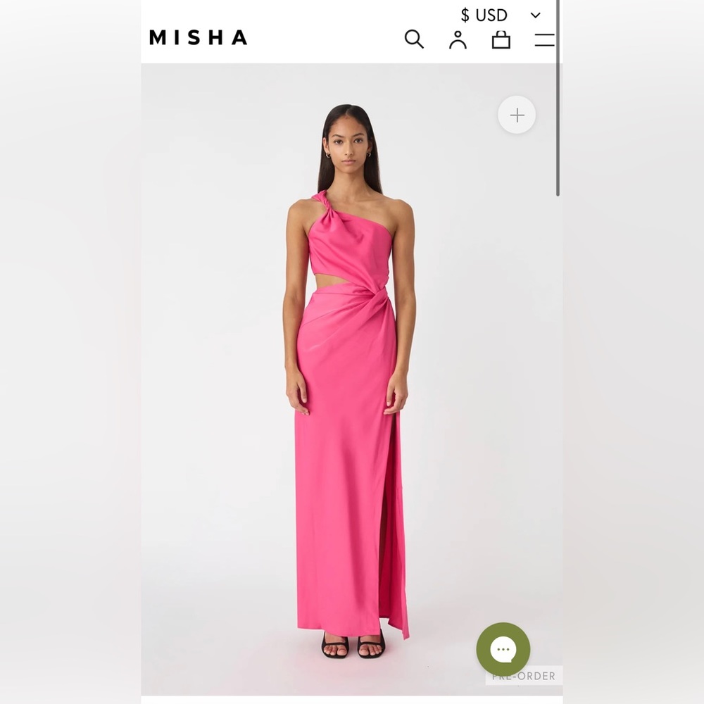 MISHA Kristin Satin Gown